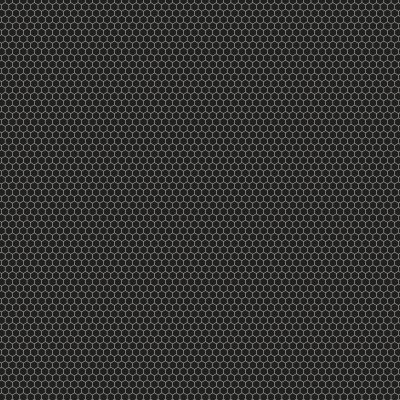 Marble Systems Black Matte Hexagon Ceramic Mosaic 12x12 - Black - 12" x 12" x 15/64"
