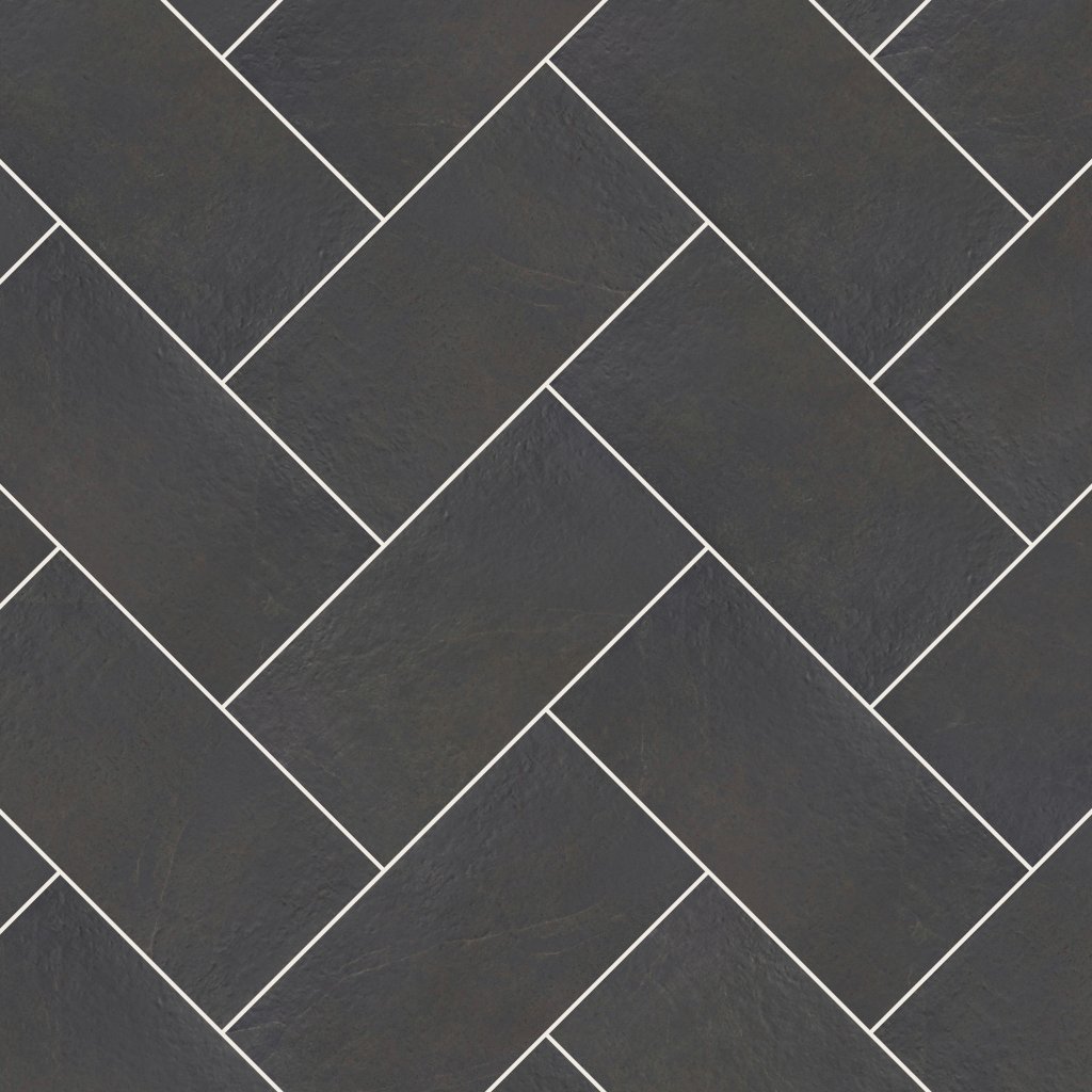 Qualis Ceramica California Slate Monterey Black 12X24