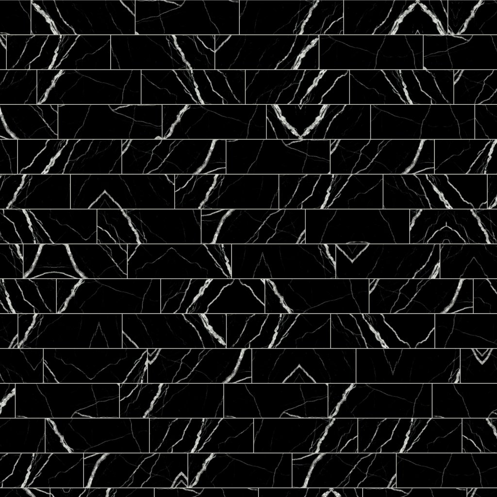 Qualis Ceramica Treasure 4x12 Midnight Nero Polished
