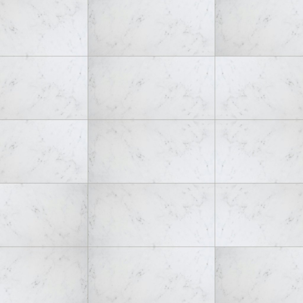 Marble Systems Bianco Carrara Polished Marble Look Porcelain Tile 12x24 - Bianco Carrara