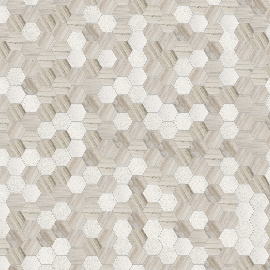 American Olean Ascend Stone - Open Horizon, Hexagon, 4X4, Straight Edge, Honed (M110) - Open Horizon