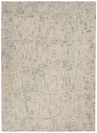 Nourison Home Nourison Vail VAI04 8'3" x 11'6" Ivory Grey Teal Modern Indoor Rug - 5'3" x 7'3"