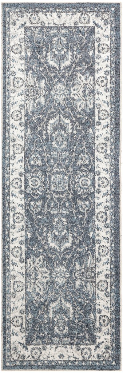 Nourison Home Nourison Astra Machine Washable ASW20 3'3" x 5' Slate Vintage Indoor Rug - 2' x 6'