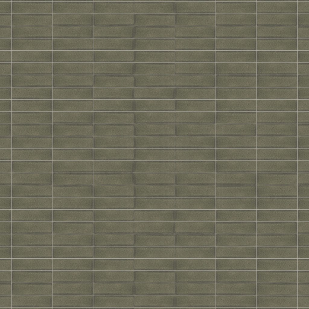 Marble Systems Pizarra Glossy Subway Thin Brick Tile 2 1/4x7 9/16 - Pizarra