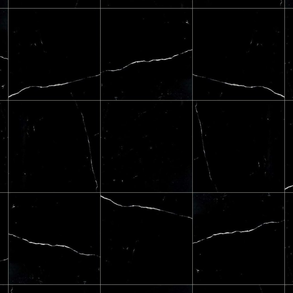 Marble Systems Black Polished Marble Tile 18x18 - Black
