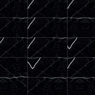 Marble Systems Marquina Nero Polished Porcelain Tile 12x24 - Marquina Nero - 12" x 24" x 3/8"