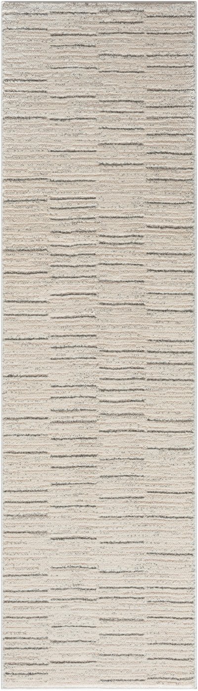 Nourison Home Nourison Andes AND02 9' x 12' Ivory Grey Scandinavian Indoor Rug - 2'2" x 7'6"