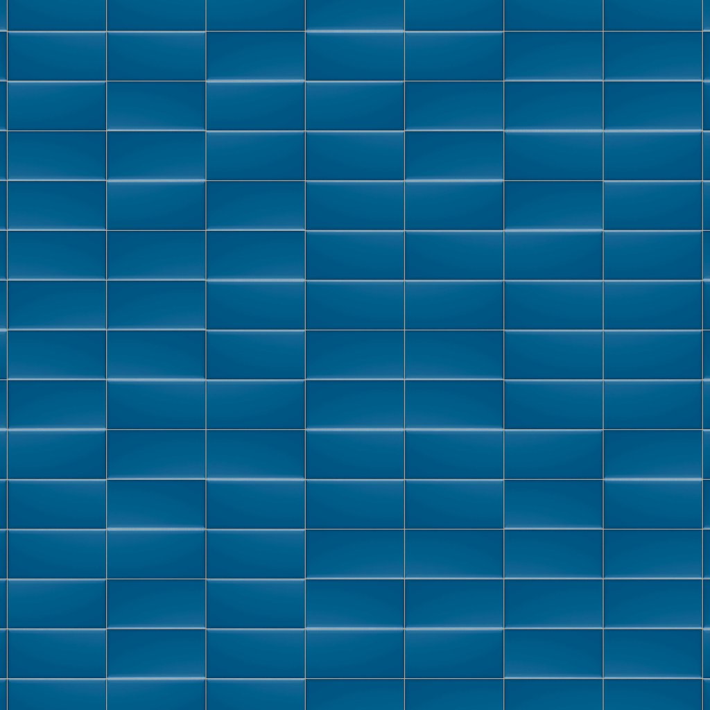 Marble Systems Blue Glossy Ceramic Tile 4x8 - Blue