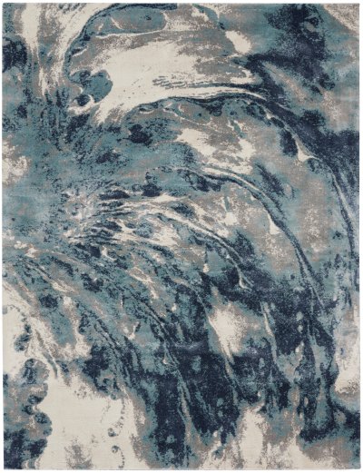 Nourison Home Nourison American Manor AMR03 9' x 12' Blue Ivory Modern Indoor Rug - 7'10" x 9'10"