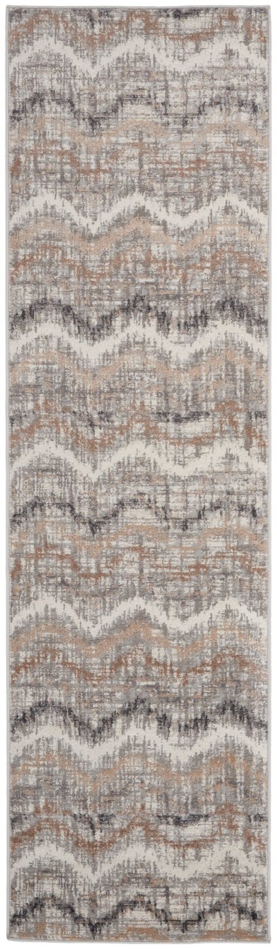 Nourison Home Nourison Elation ETN04 2' x 3' Grey Ivory Modern Indoor Rug - 2'3" x 7'6"