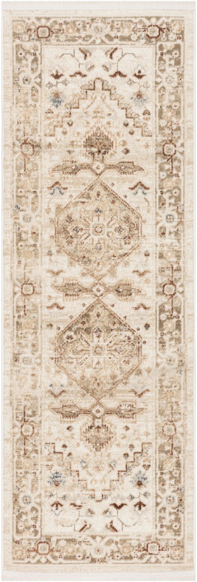 Nourison Home Nourison Pardis PRD02 7'10" x 9'10" Ivory Taupe Vintage Indoor Rug - 2' x 6'