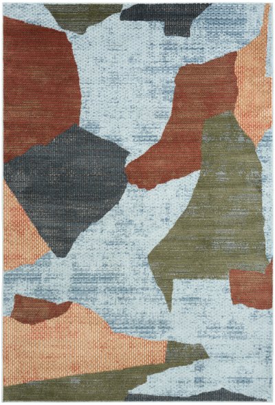Nourison Home Nourison Nordic NRC18 5' x 7' Blue Multicolor Modern Indoor Rug - 5' x 7'