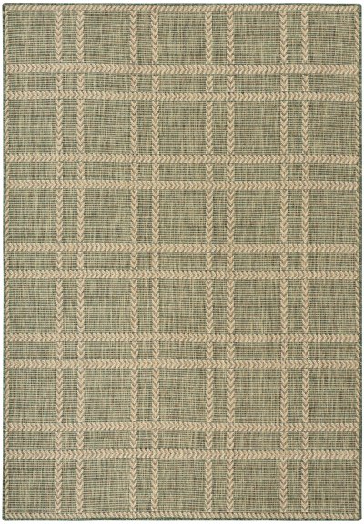 Nourison Home Nourison Horizon Indoor/Outdoor HOZ04 2' x 6' Green Modern Rug - 6' x 9'