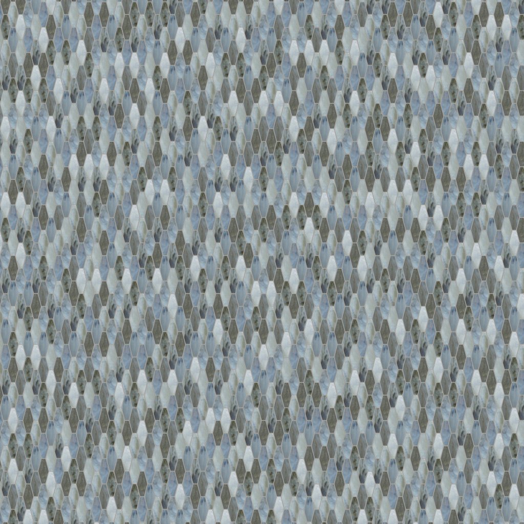 Marble Systems Metta Glossy Ehex Glass Mosaic 12 7/8x9 7/8 - Metta
