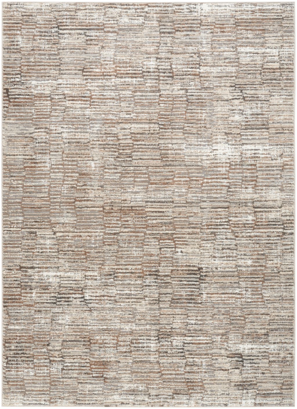 Nourison Home Nourison Eco-Friendly ECO06 5'3" x 7'3" Ivory Mocha Modern Indoor Rug
