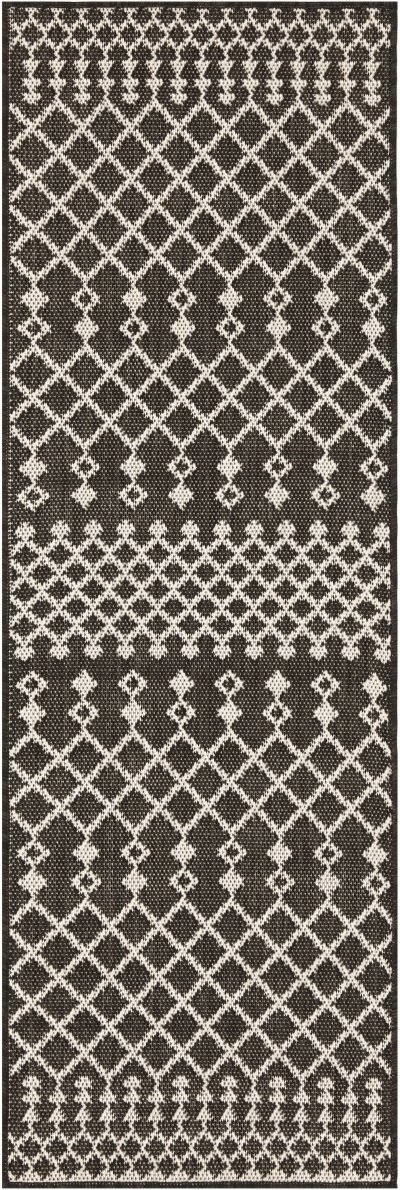 Nourison Home Nourison Positano POS02 12' x 15' Black Modern Rug - 2' x 6'
