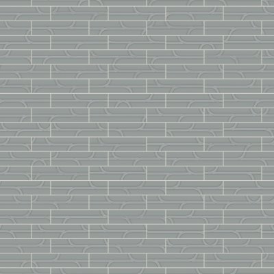 Qualis Ceramica Geometra 3x12 Charcoal Ivy - Alternating 1/3