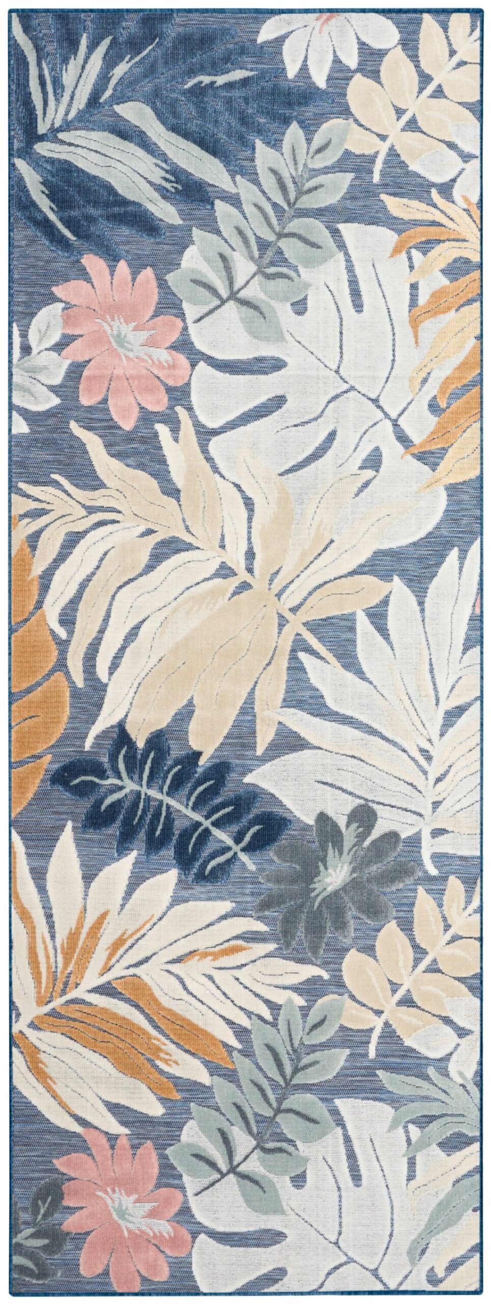 Nourison Home Nourison Suncoast SNC02 2' x 6' Denim Multicolor Tropical Rug
