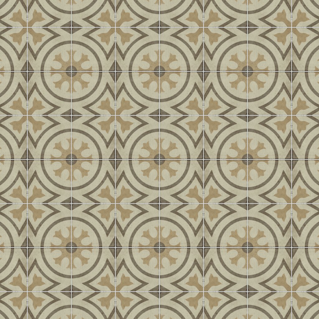 Daltile Quartetto Warm Circolo, Circol, 8X8, Matte - Warm Circolo