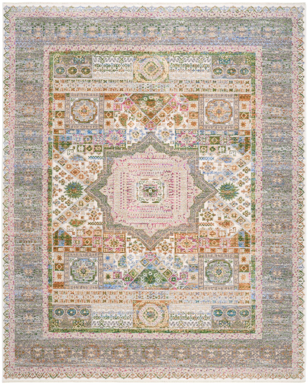 Nourison Home Nourison Quaint Harmony QUH02 7'10" x 9'10" Multicolor Bohemian Indoor Rug
