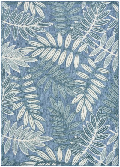 Nourison Home Nourison Aloha ALH18 2'8" x 4' Blue Modern Rug - 5'3" x 7'5"