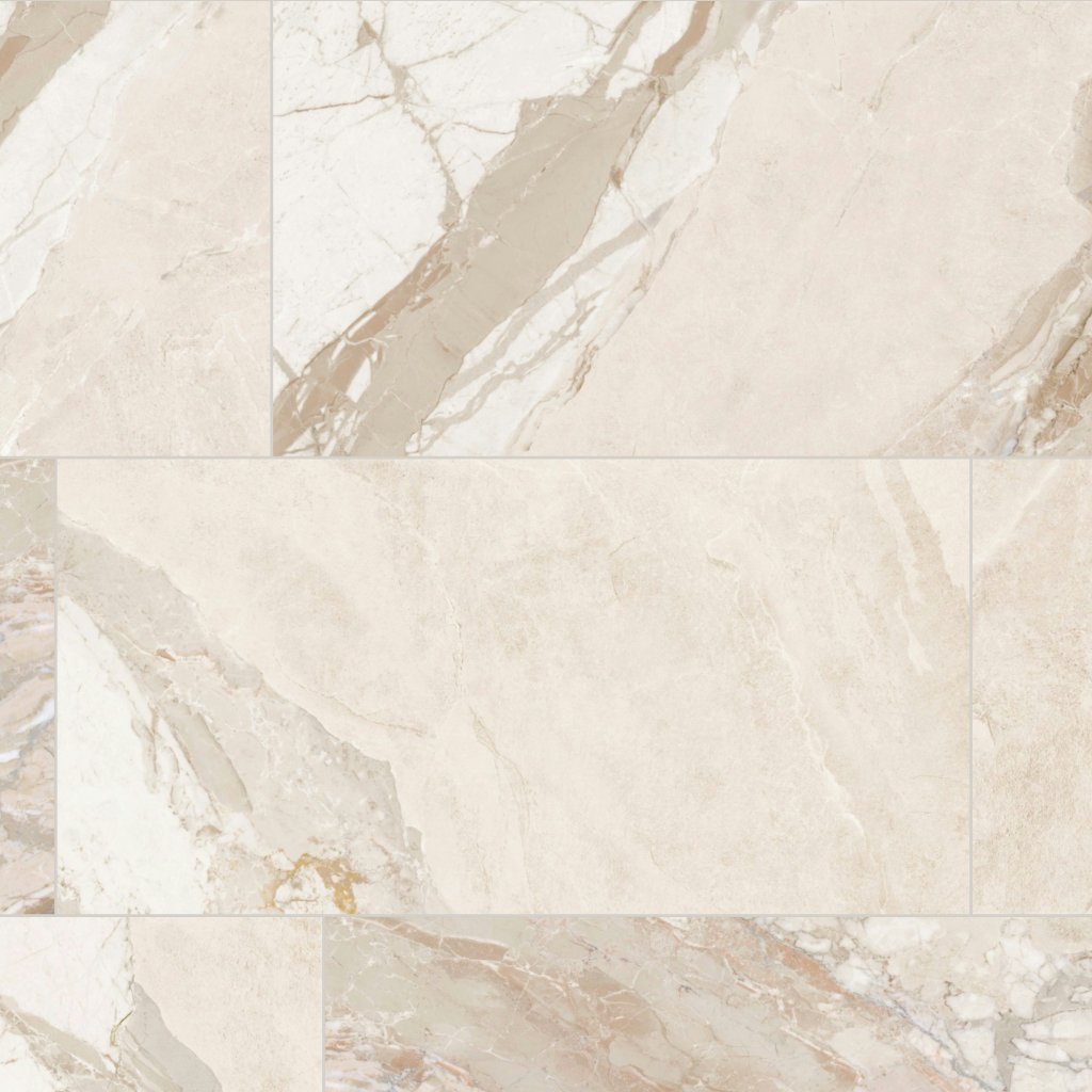 Qualis Ceramica Dynasty 24x48 Almond Polished/matt