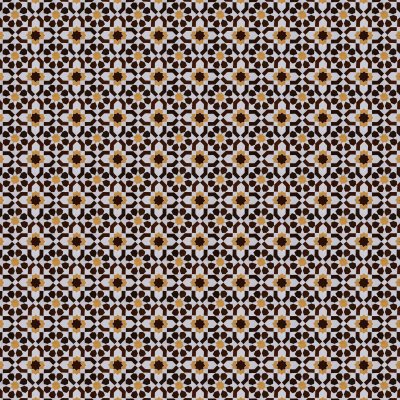 Marble Systems White, Brown, Yellow Glossy Jasmine Zellige Mosaic 12x12 - Brown - 12" x 12" x 1/2"