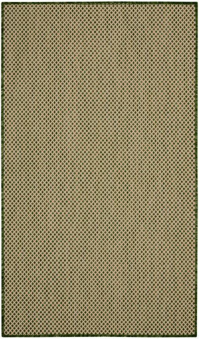 Nourison Home Nourison Courtyard COU01 2' x 6' Green Modern Rug - 2' x 3'