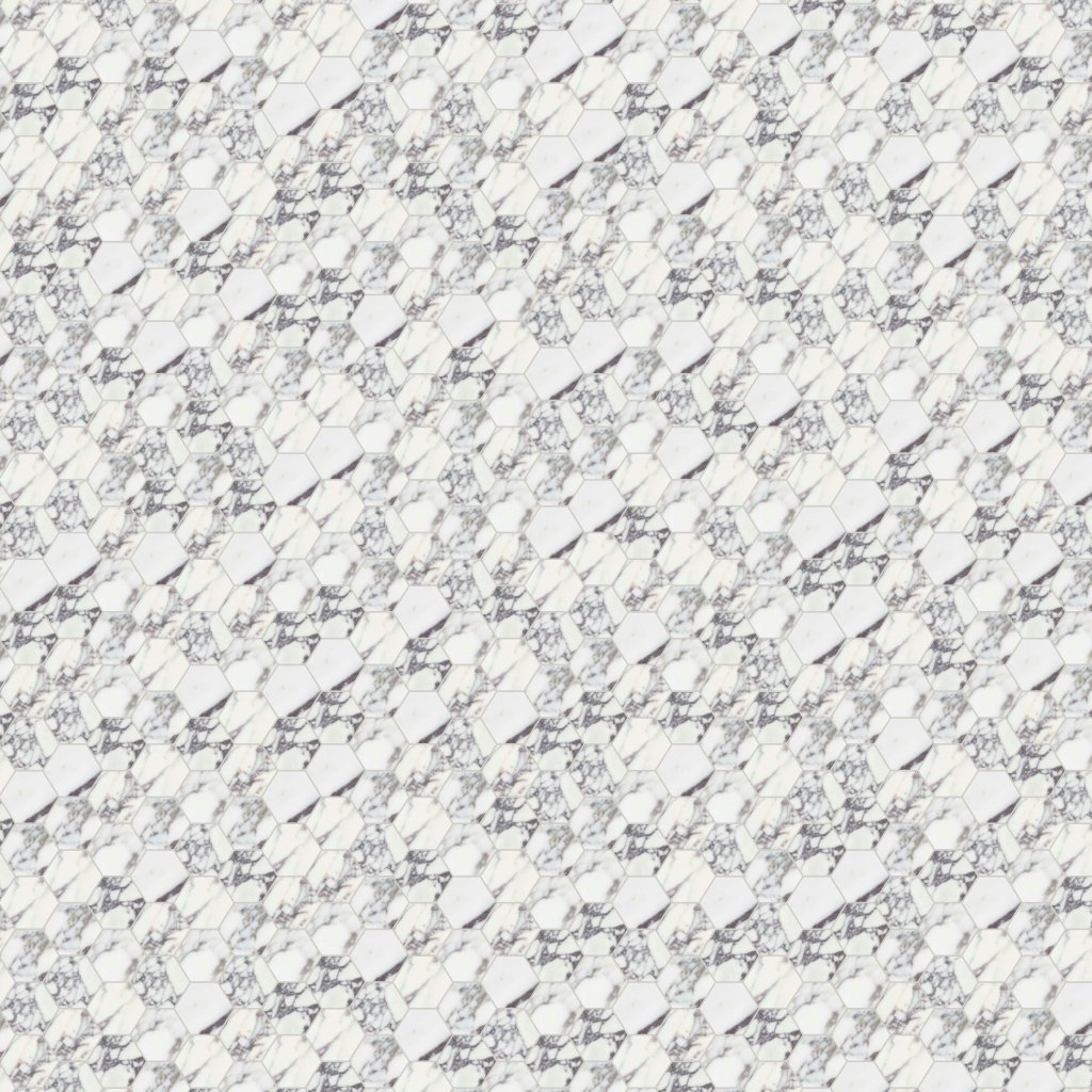 Qualis Ceramica Viola Roccia 2 Hexagon Mosaic