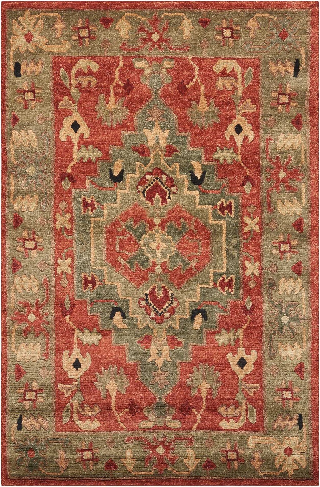 Nourison Home Nourison Tahoe TA01 3'9" x 5'9" Rust Traditional Indoor Rug