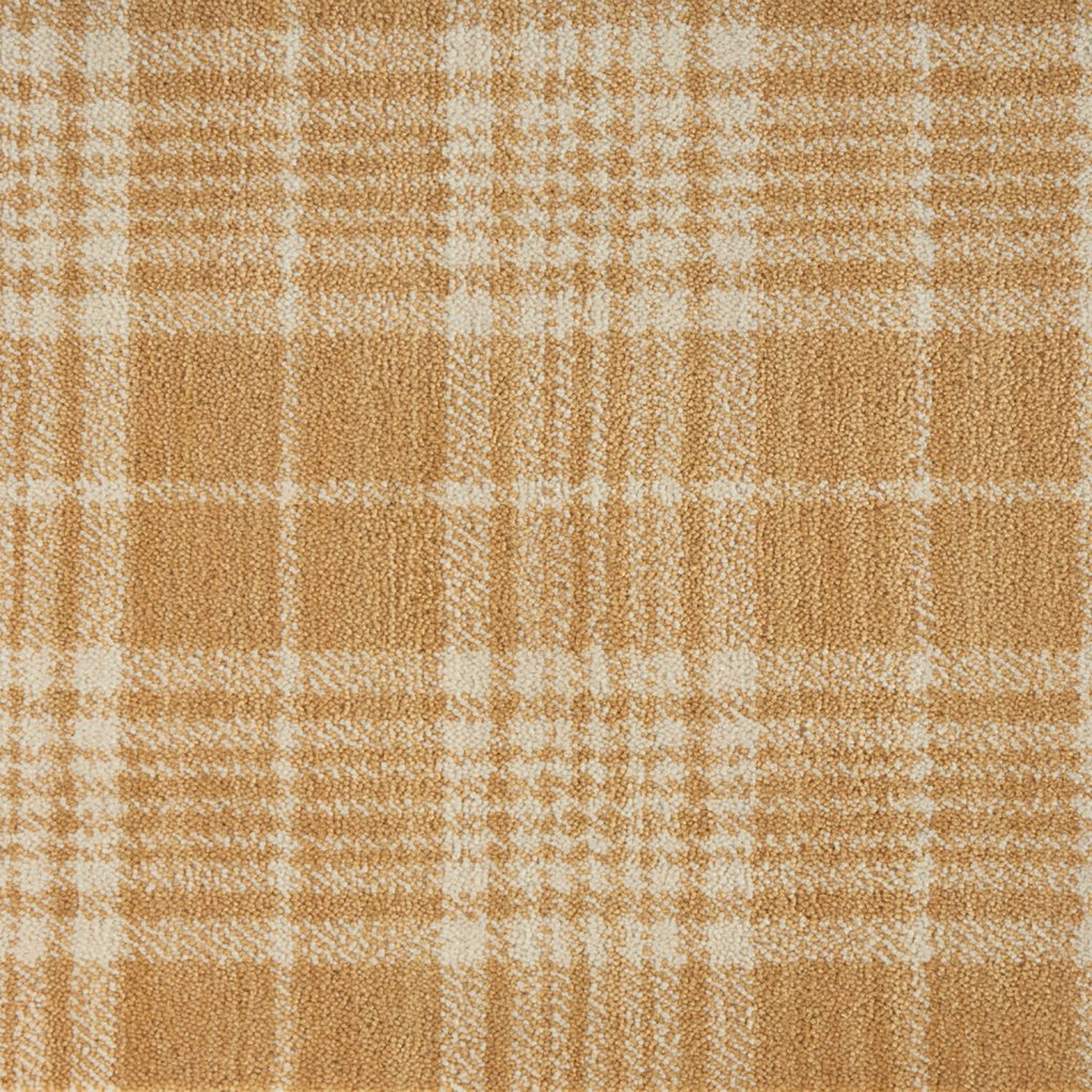 Nourison GINGHAM PLAID GINGP ANTIQUE GOLD