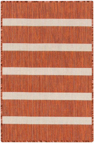 Nourison Home Nourison Positano POS03 10' x Round Terracotta Ivory Modern Rug - 3' x 5'