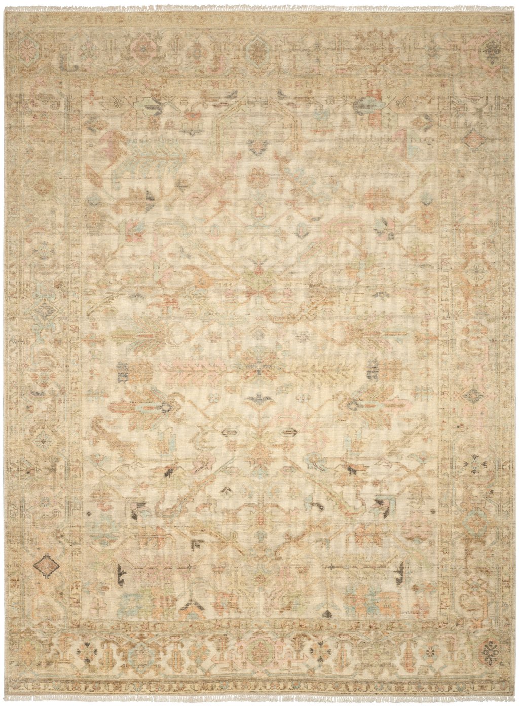 Nourison Home Nourison Heritage Vine HTV01 8' x 10' Beige Vintage Indoor Rug