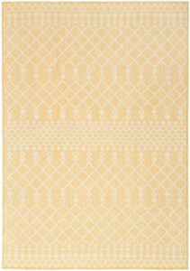 Nourison Positano POS02 7' x 10' Yellow Modern Rug -