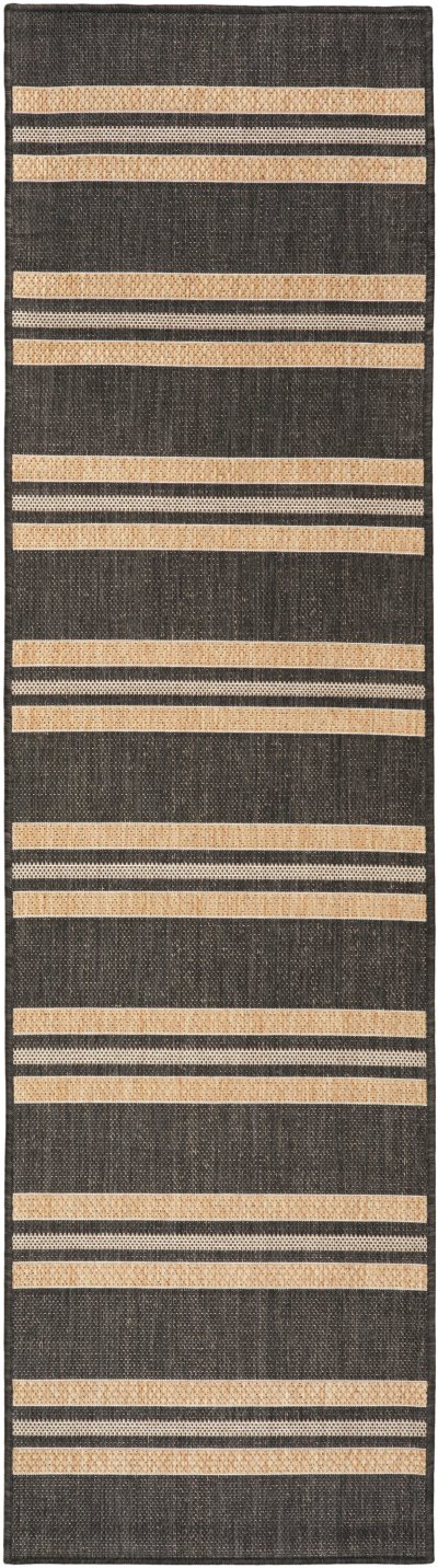 Nourison Home Nourison Horizon Indoor/Outdoor HOZ05 9' x 12' Charcoal Modern Rug - 2'2" x 8'