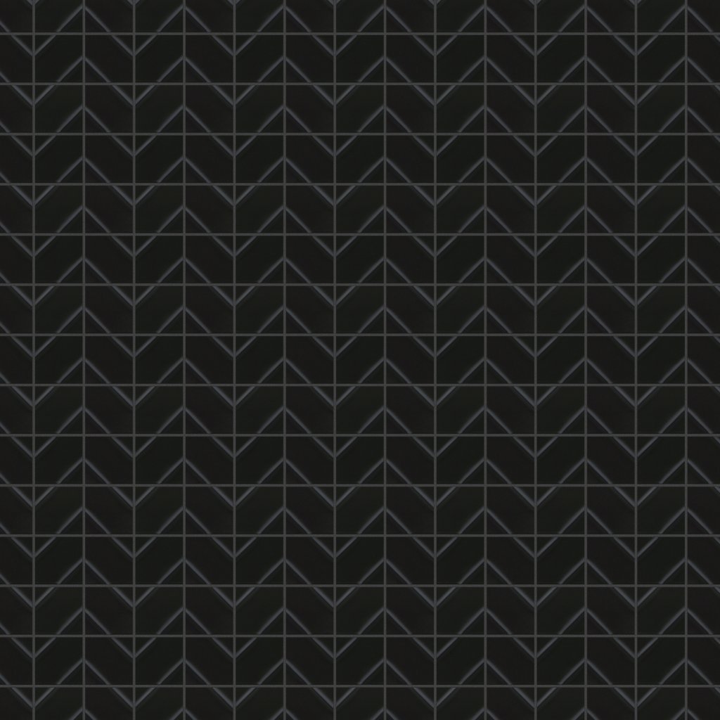 Emser Tile KUMITO CHEVRON MOSAIC -CER - Black