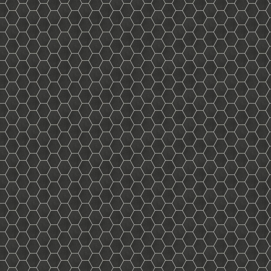 Qualis Ceramica Ashland 3" Hexagon Black Mosaic - Black