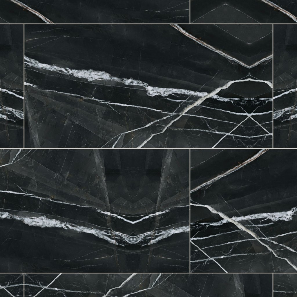 Qualis Ceramica Royal Stoneworks 24X48 Regal Black Vein Vintage