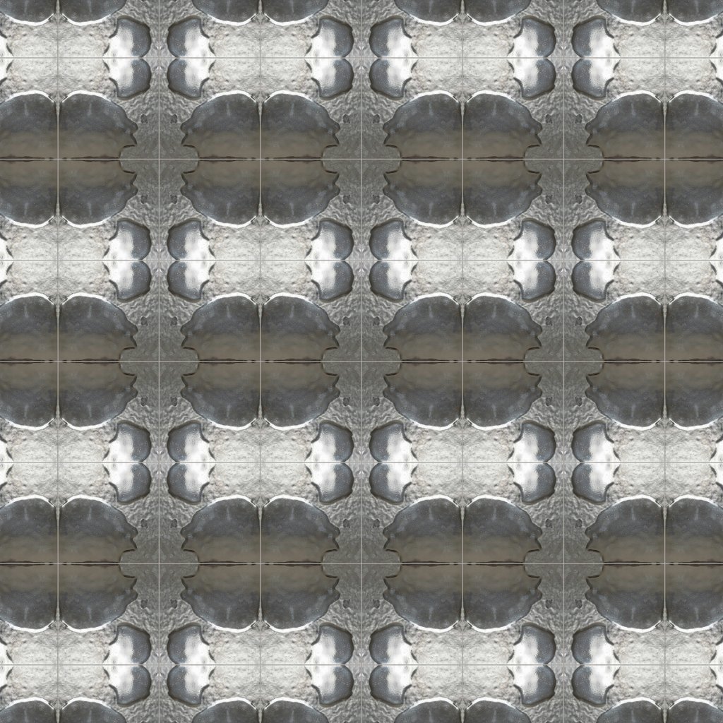 Marble Systems Mercury Glossy Ceramic Tile 8x8 - Mercury