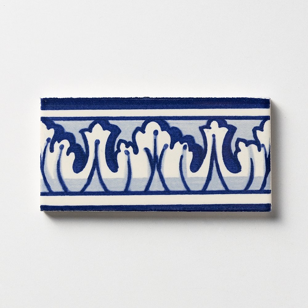 Marble Systems 307 Blue Glazed Ceramic Border Tiles 3x6 - 307 Blue