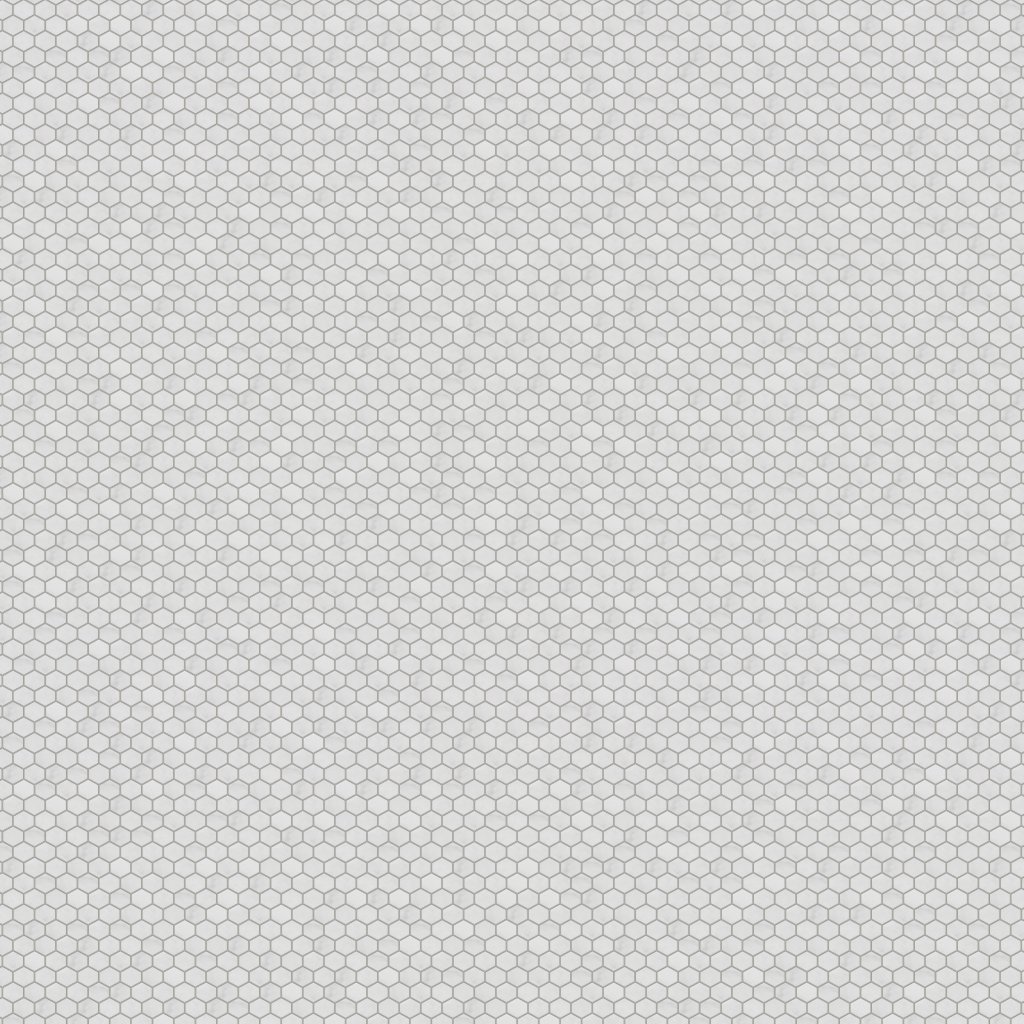 Marble Systems Avalon Polished Hexagon 2 Marble Mosaic 10 3/8x12 - Avalon