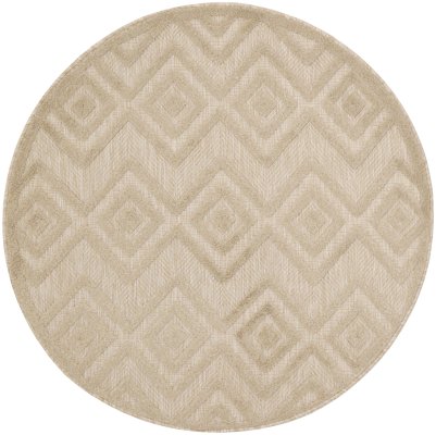Nourison Home Nourison Versatile NRV01 8' x 10' Cream Modern Rug - 4' Round