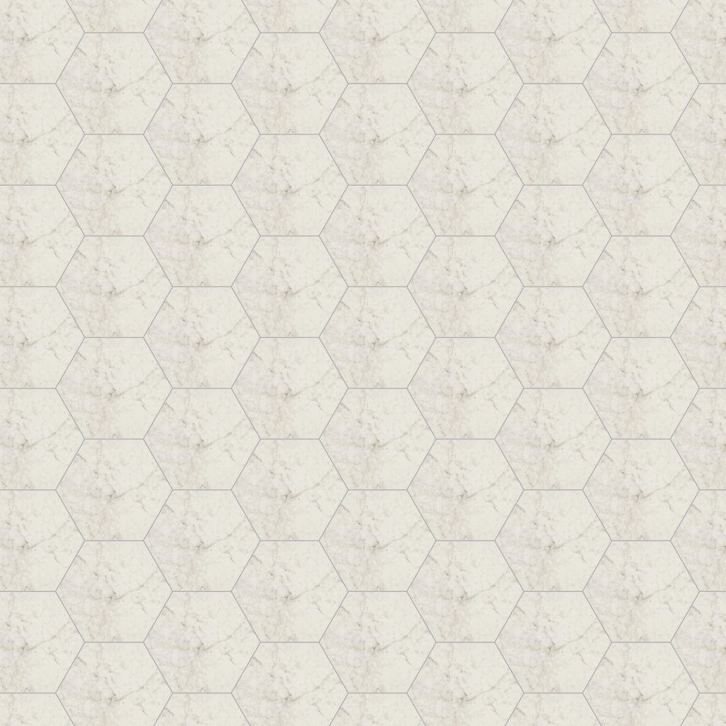 American Olean Mythique Marble - Altissimo, Hexagon, 8, Matte (MY10) - Altissimo