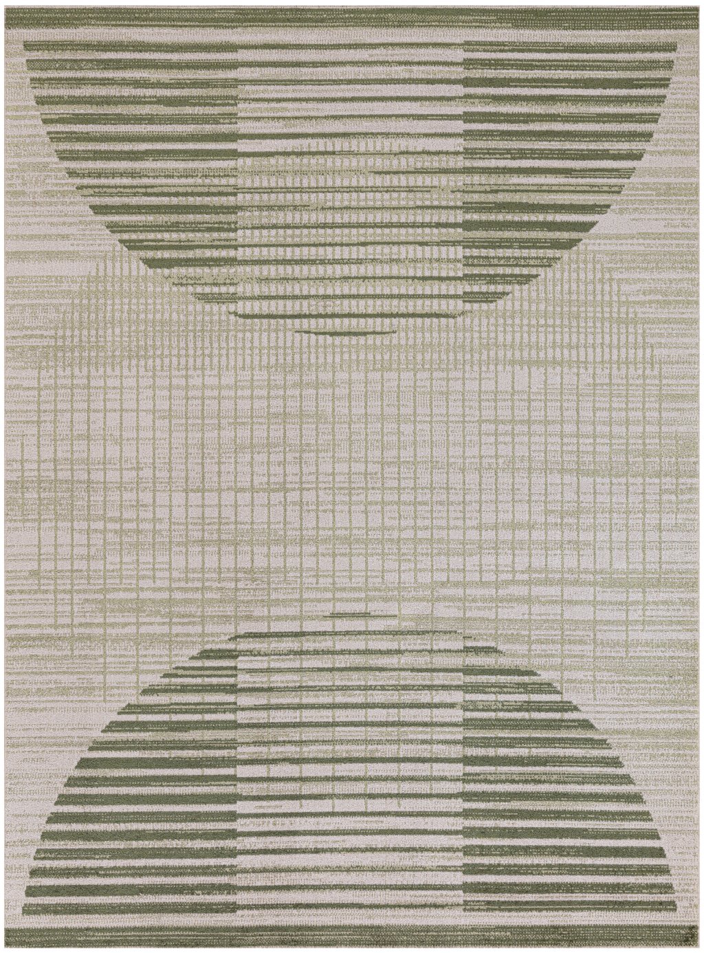 Nourison Home Nourison Astra Machine Washable ASW03 4' x 6' Ivory Olive Mid-Century Modern Indoor Rug
