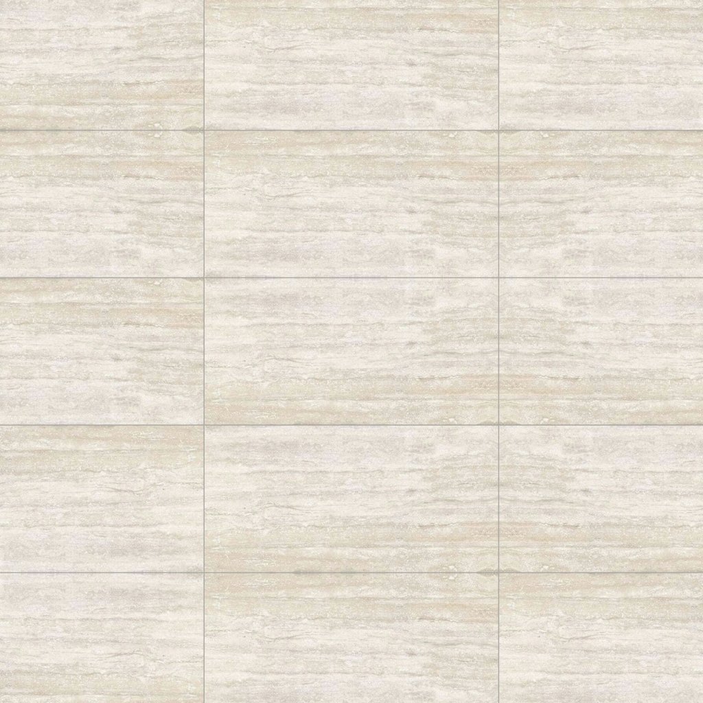 Marble Systems Bianco Al Contro Matte Travertine Look Porcelain Tile 12x24 - Bianco Al Contro
