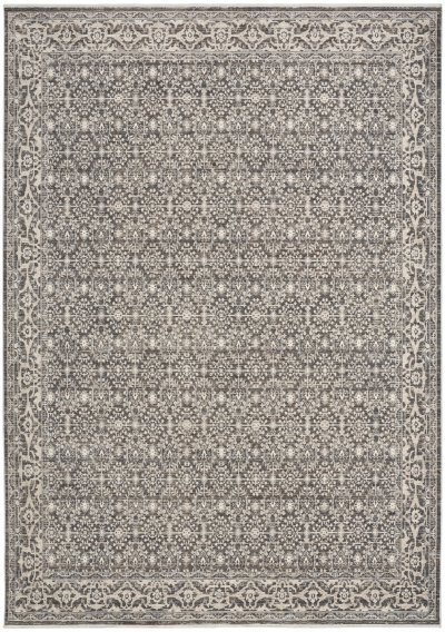 Nourison Home Nourison Shadows SHW04 2'2" x 12' Charcoal Ivory Vintage Indoor Rug - 3'11" x 5'11"