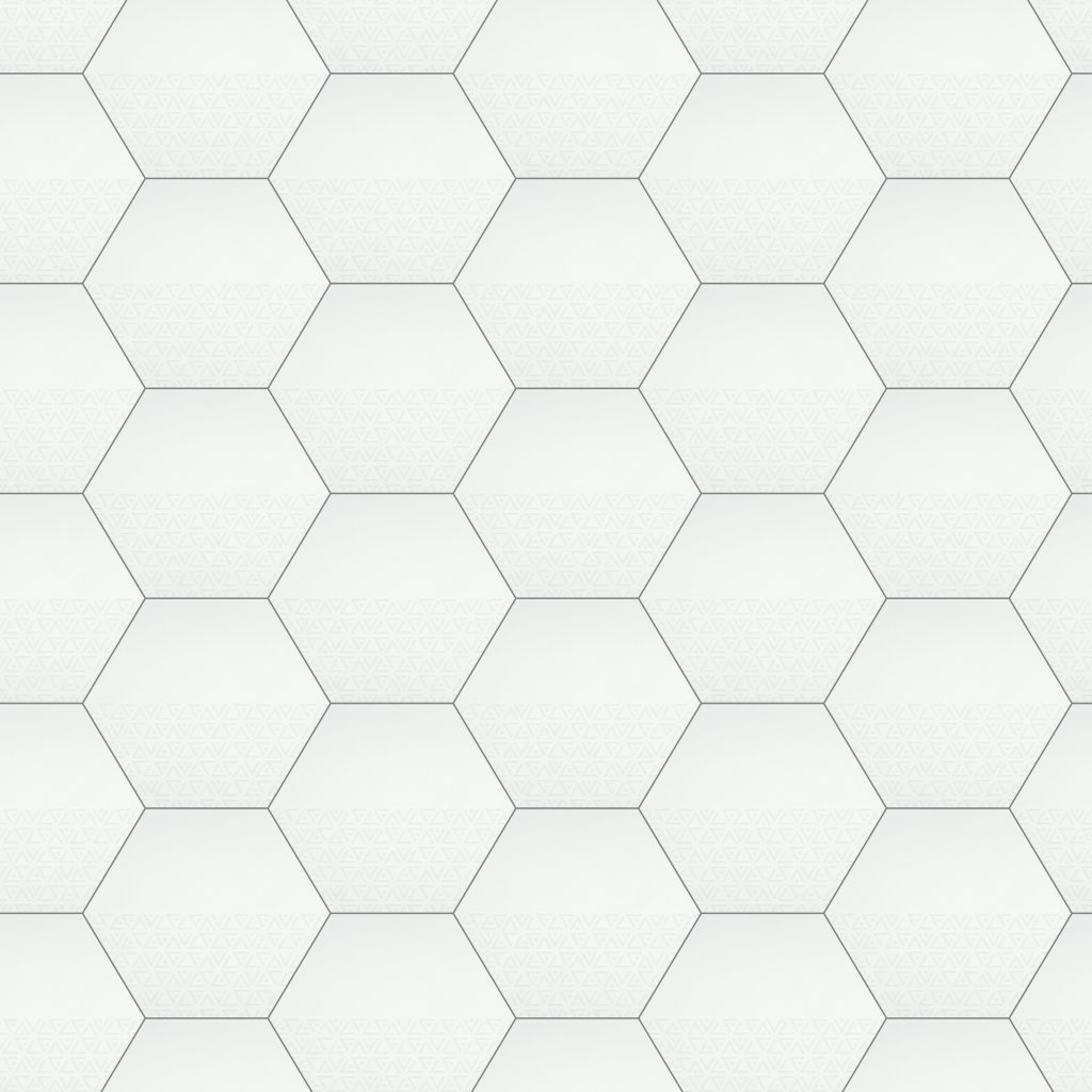 Emser Tile RHYTHM HEX PATTERN MATTE -POR - White