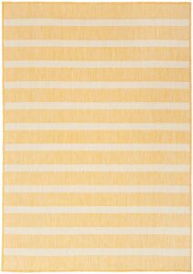 Nourison Positano POS03 6' x 9' Yellow Ivory Modern Rug -