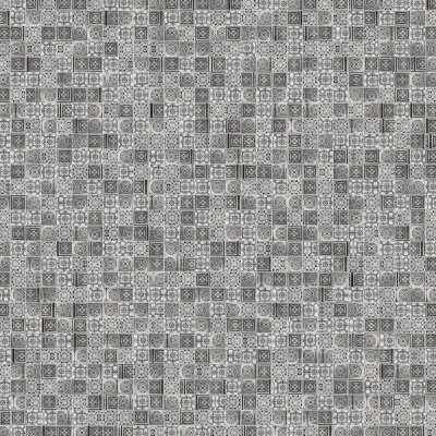 Qualis Ceramica Riviera Tileworks Chelsea Matt & Shiny Glass Patchwork Pattern 2"x2" White Grey Mosaic - 12" x 12"