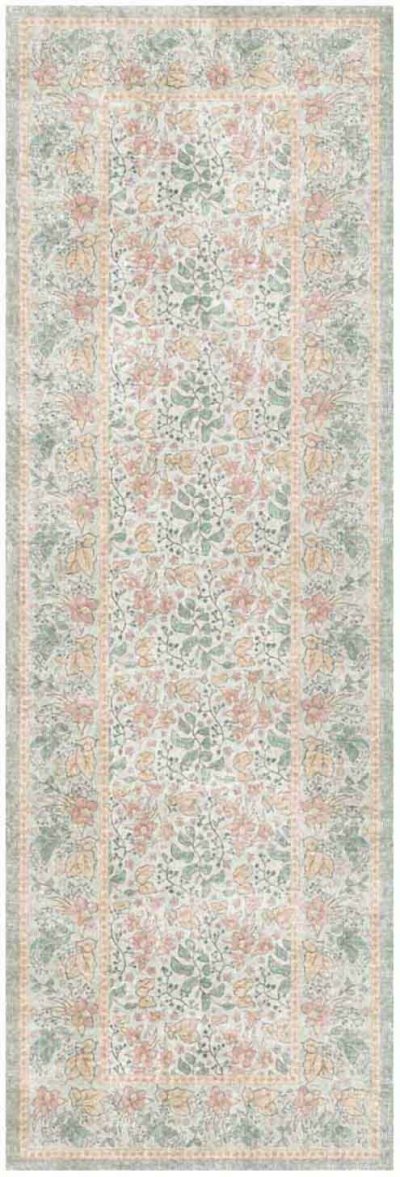 Nourison Home Nourison Botanical Washables BOT03 7'6" x 9'10" Green Multicolor Farmhouse Indoor Rug - 2' x 6'